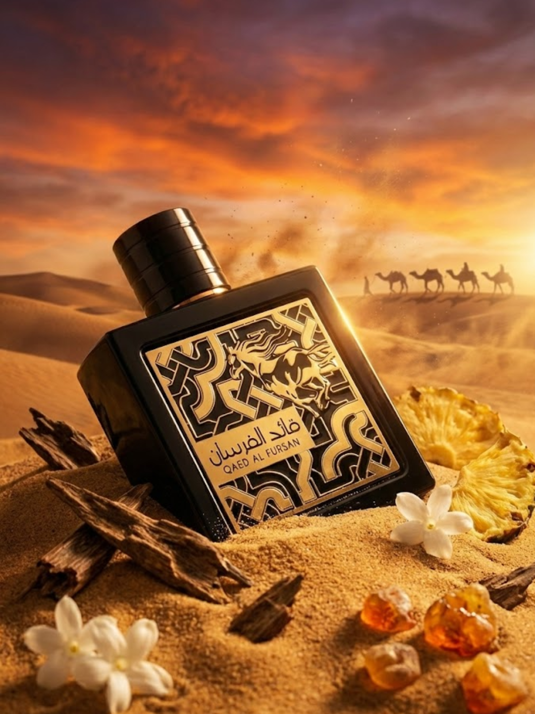 Qaed Al Fursan (Черная Лошадь) — Роскошный аромат ананаса и уда (На разлив: 3, 5, 10, 20 мл)