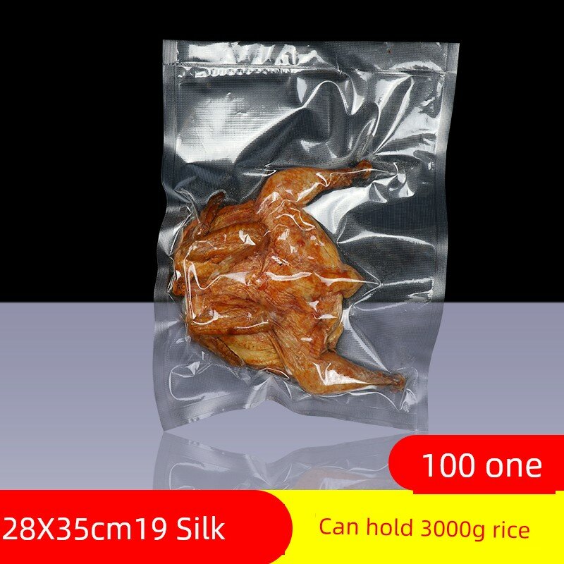28x35cm Вакуумные герметичные мешки для хранения продуктов, 100 шт, толщина 19 микрон для домашнего использования