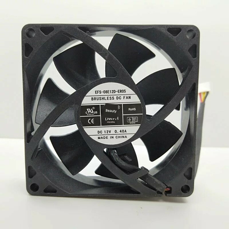 12V DC Вентилятор Модель EFS-08E12D-ER05 с 8mAh Размером Лопастей для Охлаждения Компьютера