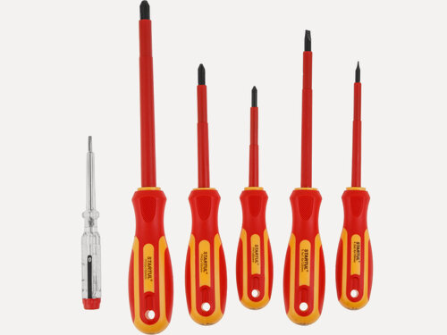 Изображение товара Набор отверток STARTUL ST3051-6, диэлектрический, 5 шт, 1000 В, с тестером
