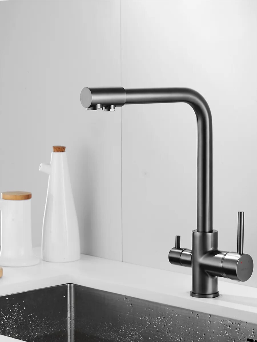 Высокий смеситель для кухни с фильтром для воды Shevanik S328T