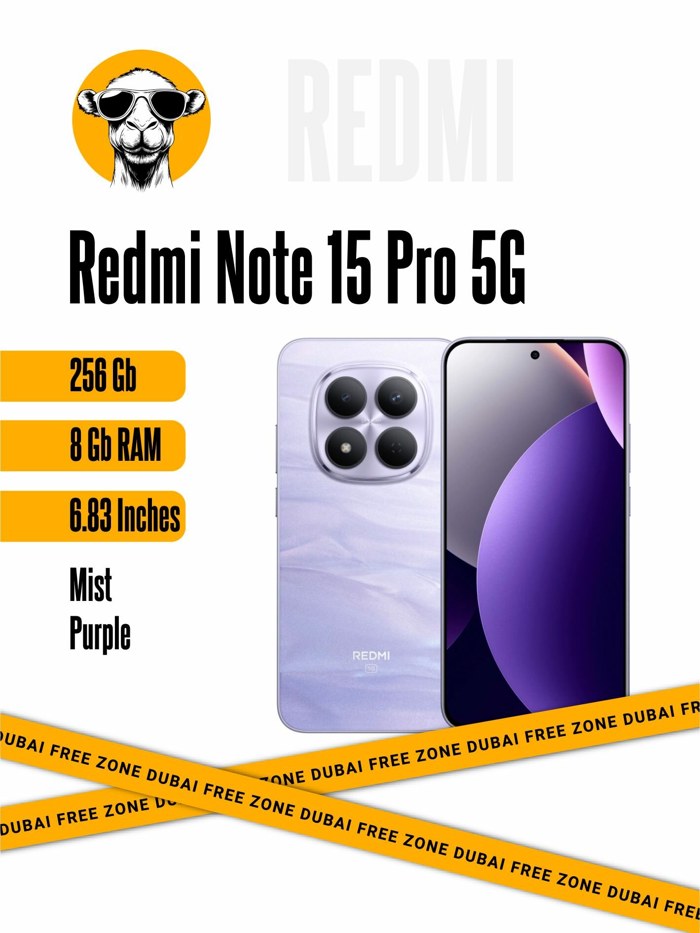 Смартфон Redmi Note 15 Pro 5G 8/256Gb Mist Purple