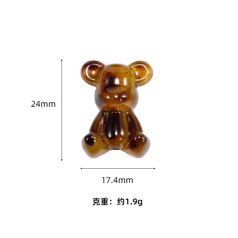 Бусина мишка из тигрового глаза, 24x17.4 мм, 1.9г, Цвет: 17