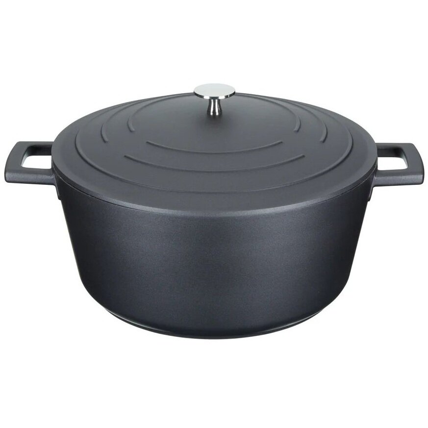 Кастрюля с крышкой MasterClass Black Cast Aluminium Casserole Dish MCMCRD28