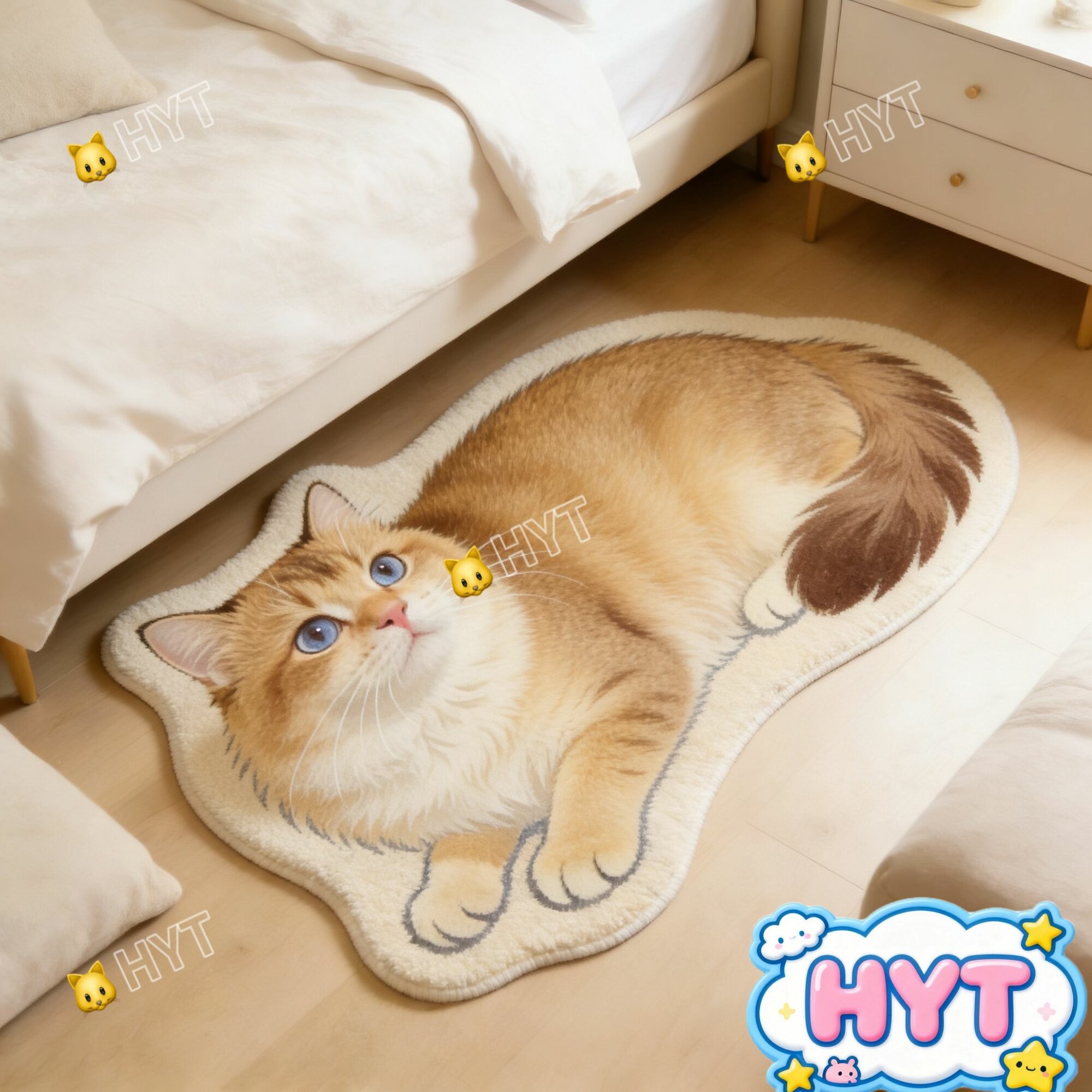 Коврик 60x100 см животные разноцветный