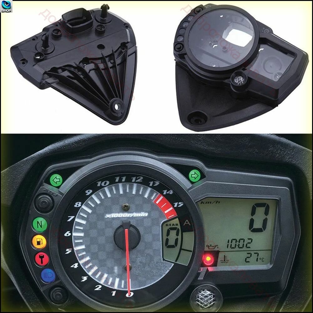 Крышка приборной панели (кожух спидометра) для Suzuki GSXR1000 2005-2006, черный ABS, точная посадка