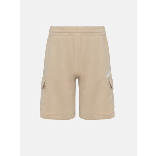 фото Шорты nike sportswear club french terry cargo shorts, комплект 1 шт., размер xl, бежевый
