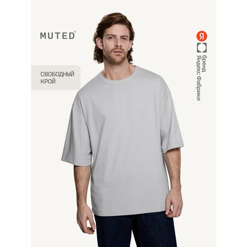 фото Футболка muted oversize, размер 2xs-xs, светло-серый