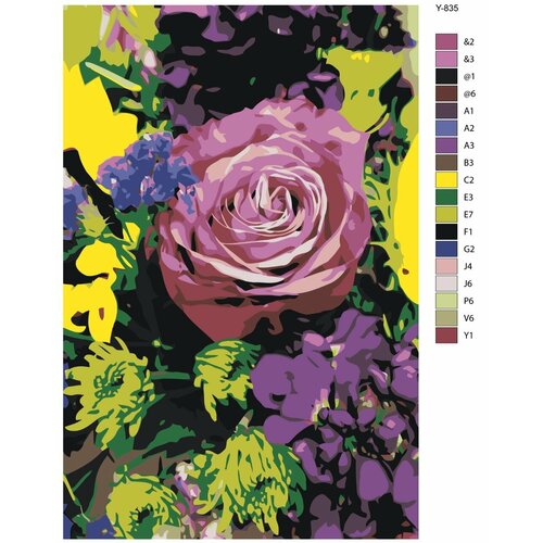 фото Картина по номерам y-835 "цветы" 40х60 brushes-paints
