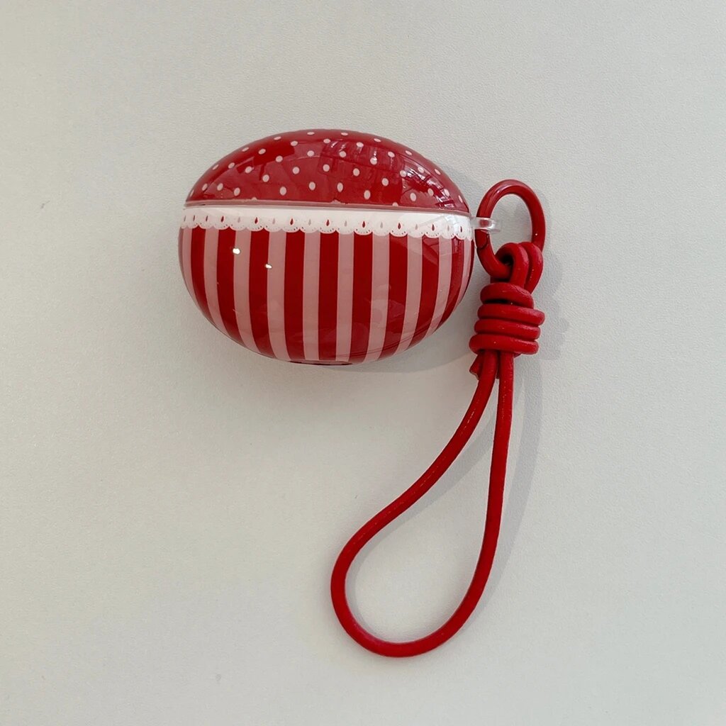 Чехол для FreeBuds 5i/6i с lanyard, красный