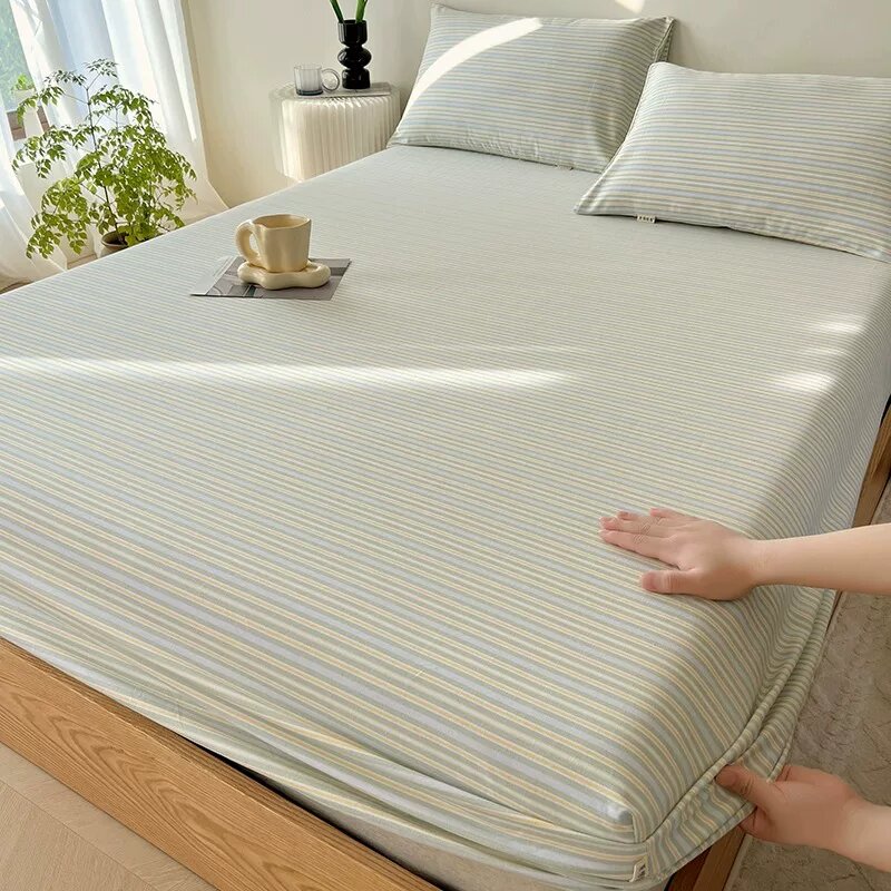 100% Хлопок Фиксированная Подстилка для Матраса 5-28см, 150x200см, Анти-Скользящая