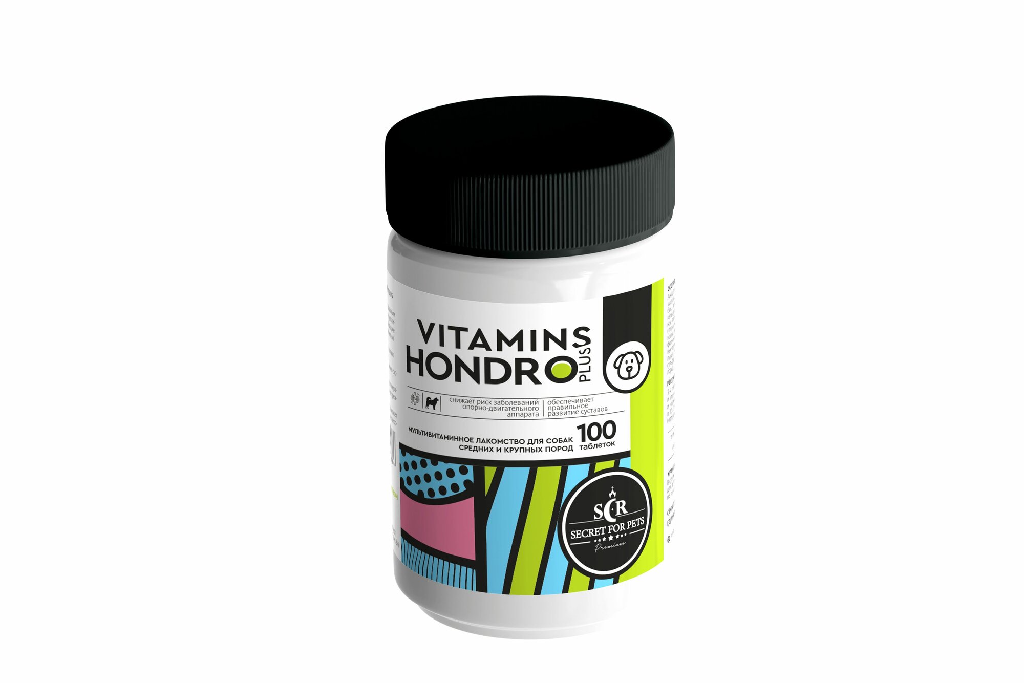 Лакомство для собак Secret VitaLine Hondro Plus поддержание опорно-двигательного аппарта,100таб.