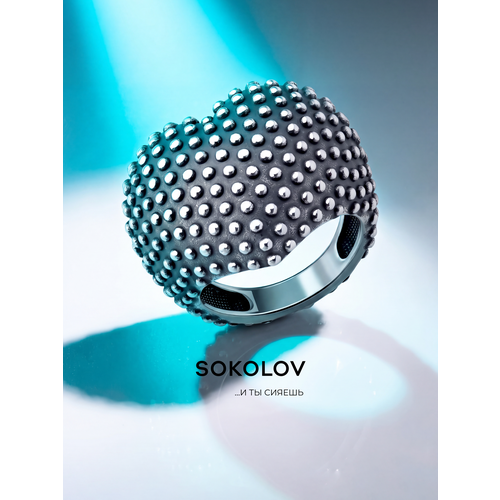 фото Кольцо sokolov, серебро, 925 проба, чернение, размер 19