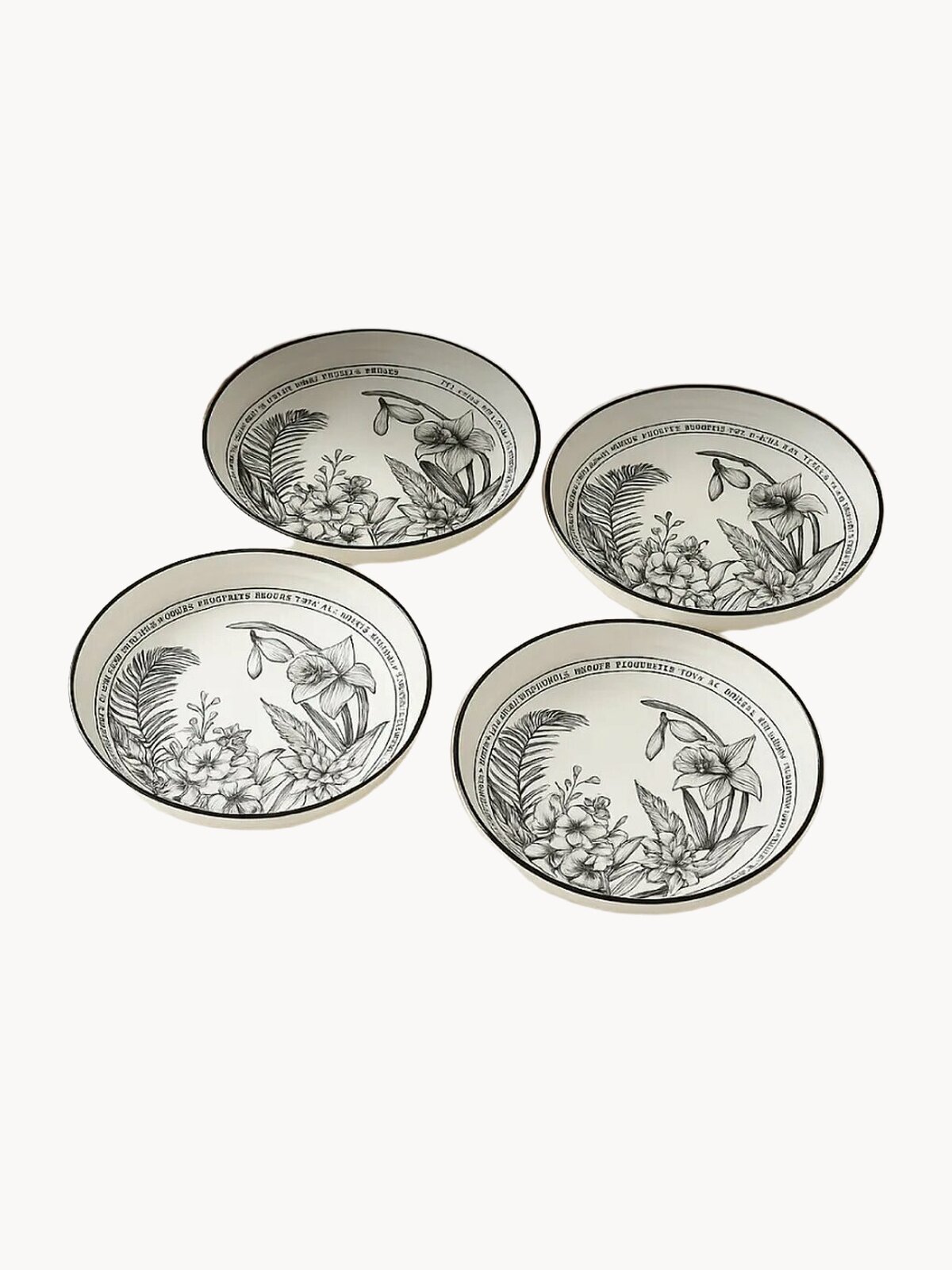 Набор тарелок "Флора", 4 шт