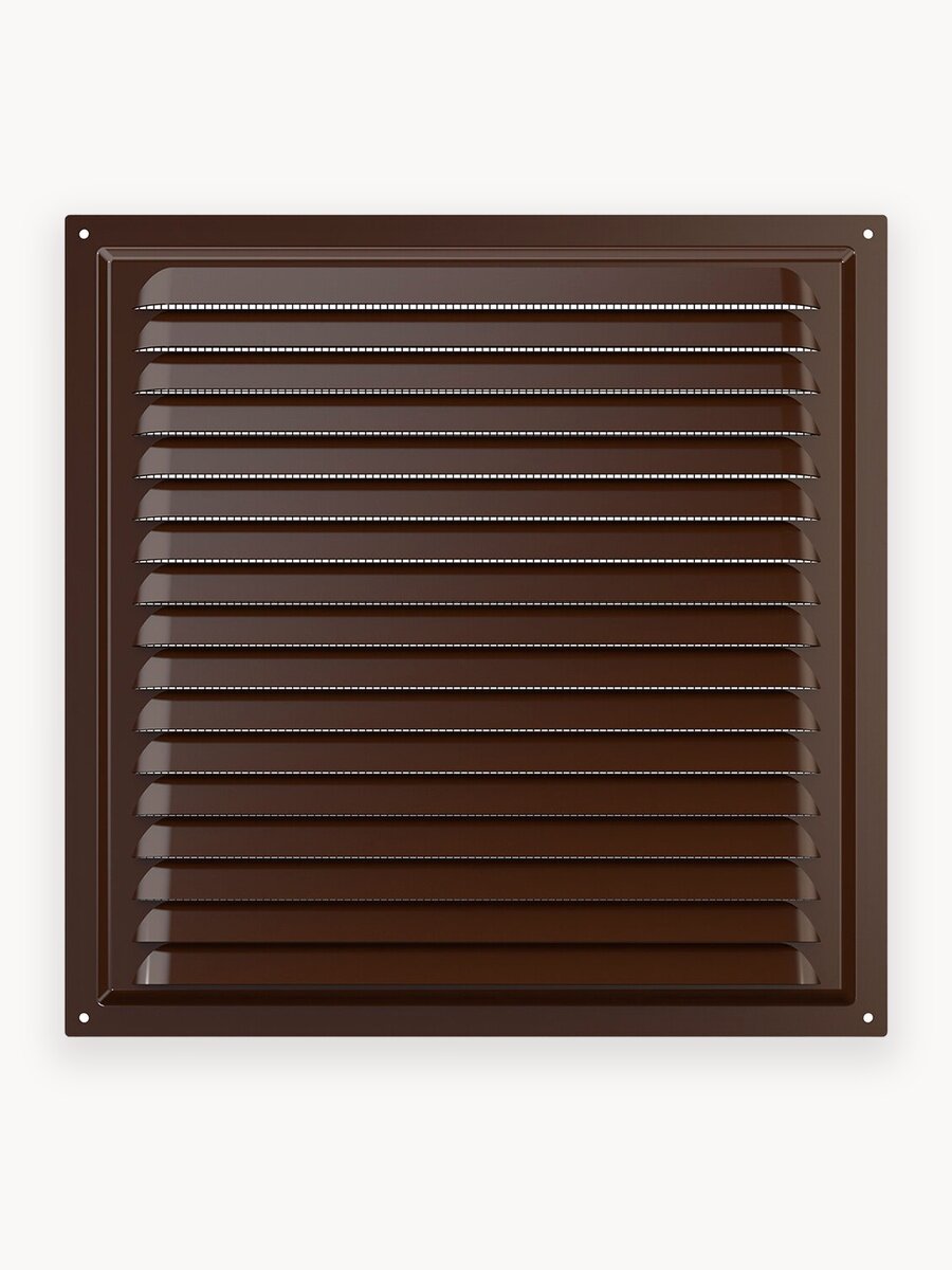 Решетка вентиляционная ERA 3030МЭ, 300x300 мм, окрашенная сталь, коричневый