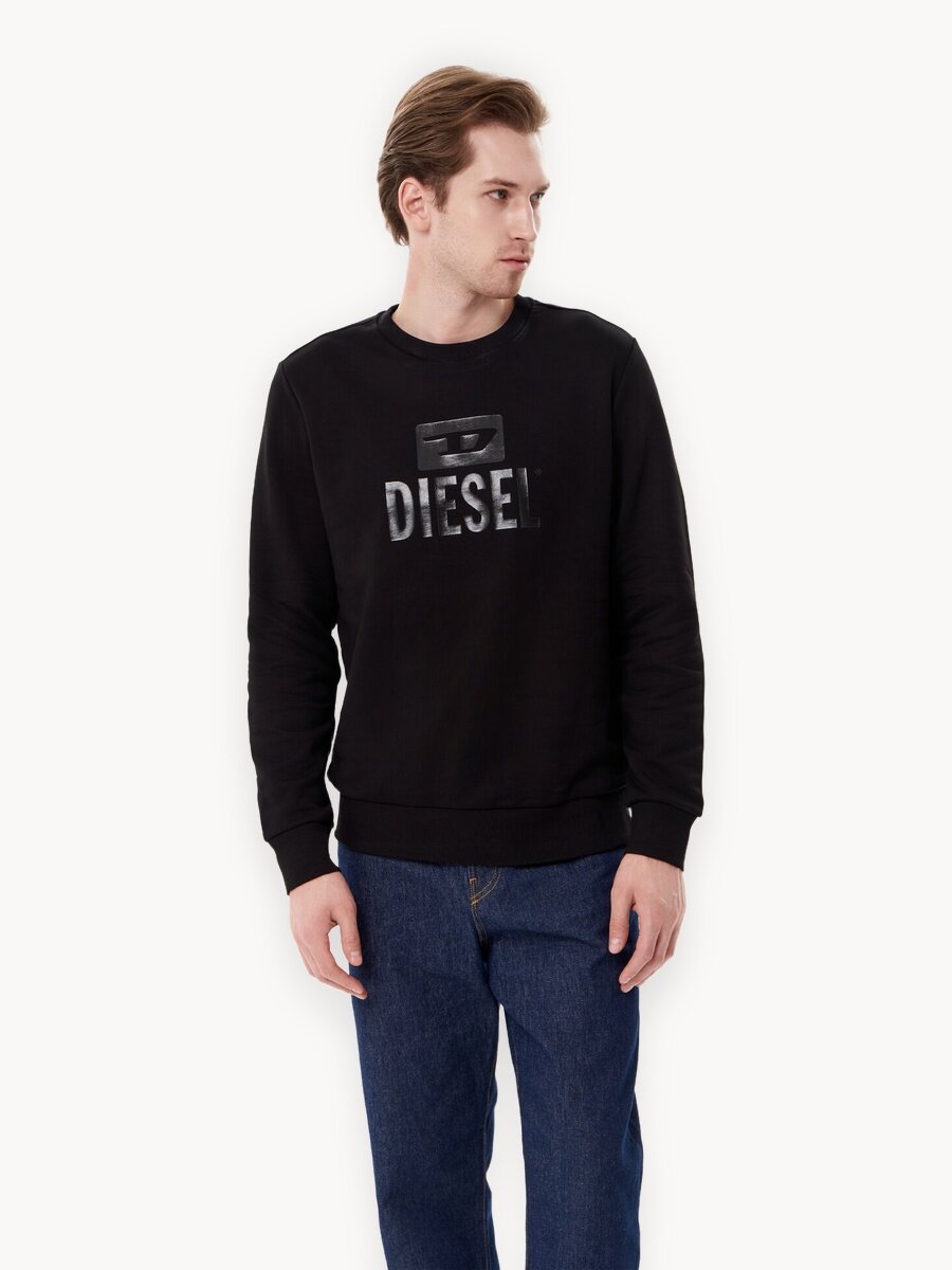Свитшот DIESEL, размер M, , черный