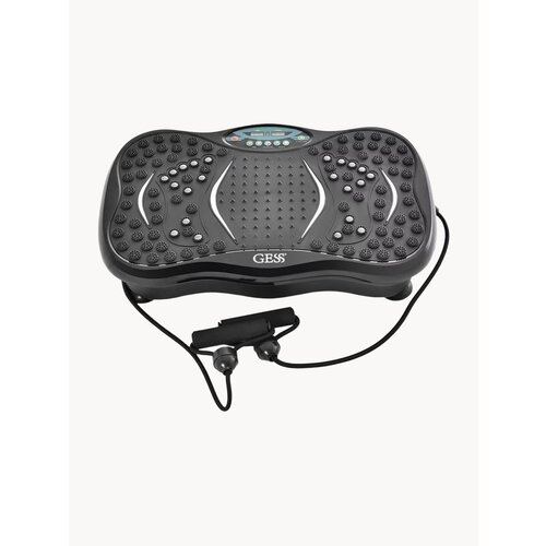 Виброплатформа для похудения, тренажёр для занятий дома, степпер, тренажер, эспандеры 2 шт, черный