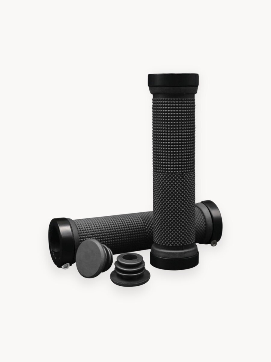 Грипсы руля HANOX 13 см, универсальные, алюминий, резина, цвет черный