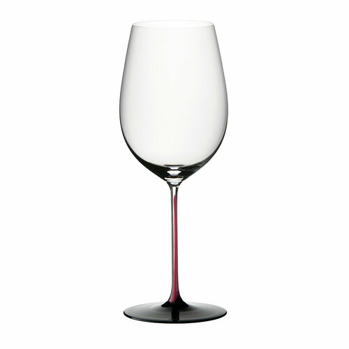 фото Бокал для красного вина riedel sommeliers black series bordeaux grand cru с красной ножкой
