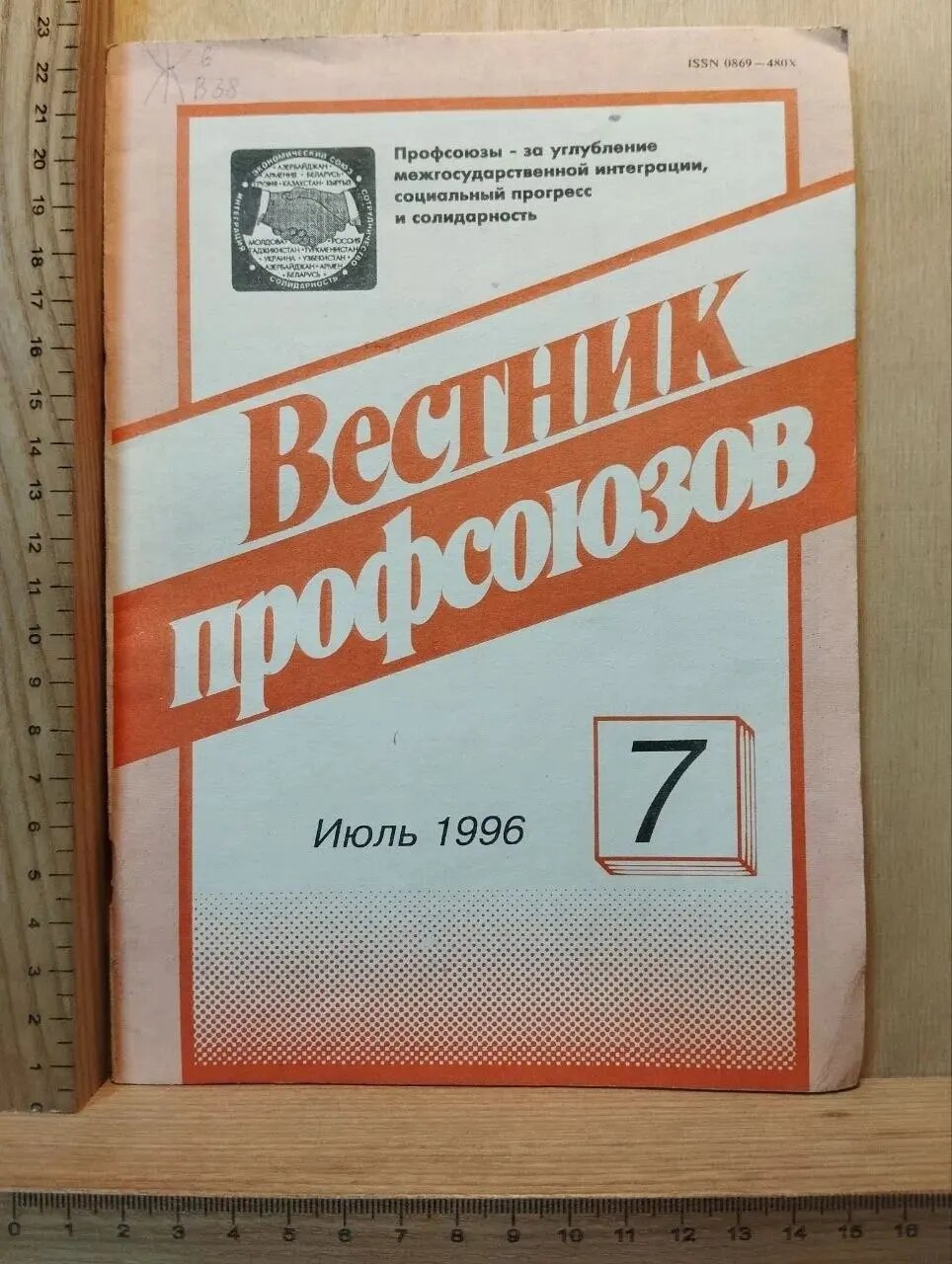 Журнал Вестник профсоюзов. №7, июль 1996