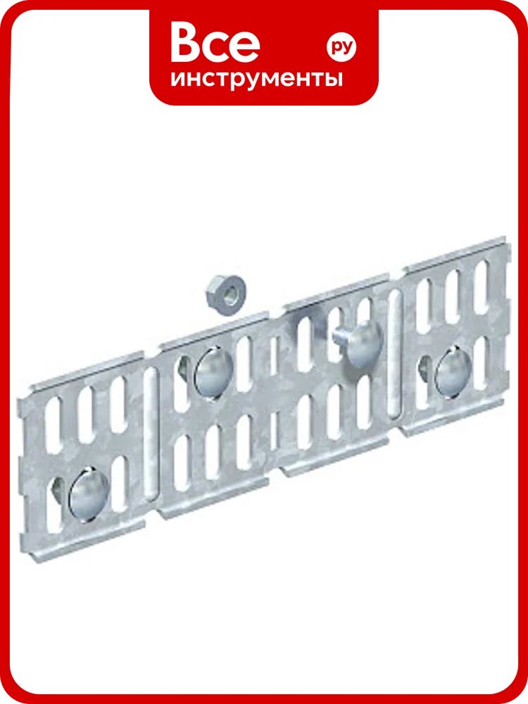 Соединитель OBO Bettermann RWVL 60 FT, продольный/угловой, для листовых лотков, L=200, сталь, горячий цинк 6067611