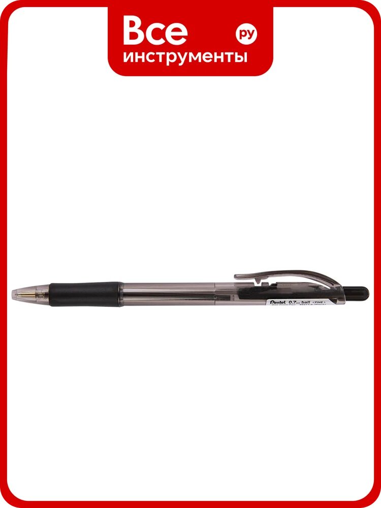 Автоматическая шариковая ручка Pentel Fine Line d 0.7 мм 12 шт BK417-A черные чернила 671343