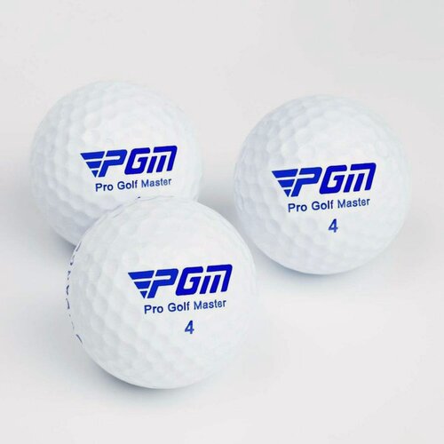 Изображение товара Мячи для гольфа "Soft Feel" PGM, двухкомпонентные, d=4.3 см, набор 3 шт, белые