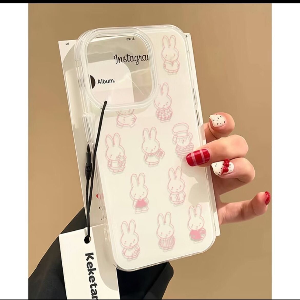 Чехол Miffy для айфон 13 Pro Max силикон прозрачный с принтом усиленная защита — фото 1