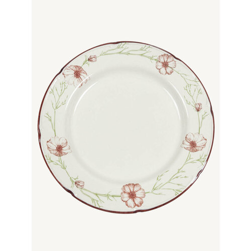 Тарелка обеденная Дымов Керамика Космея утро 07.00, диаметр 24 см, керамика