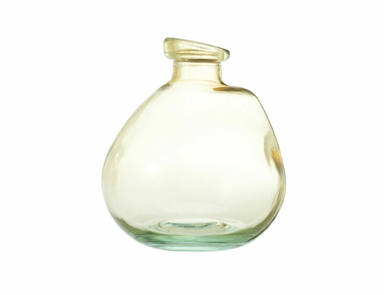 Декоративная ваза-бутыль клодет, стекло, жёлто-зелёная, 16 см, Koopman International AC5000210-1
