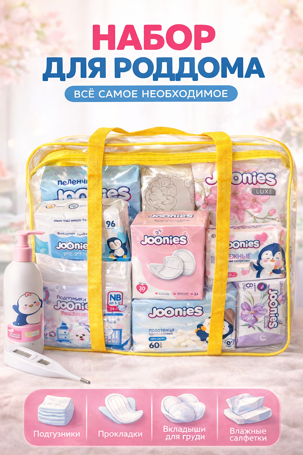 Набор в роддом. Сумка в роддом. Готовый набор в роддом для мамы и малыша.