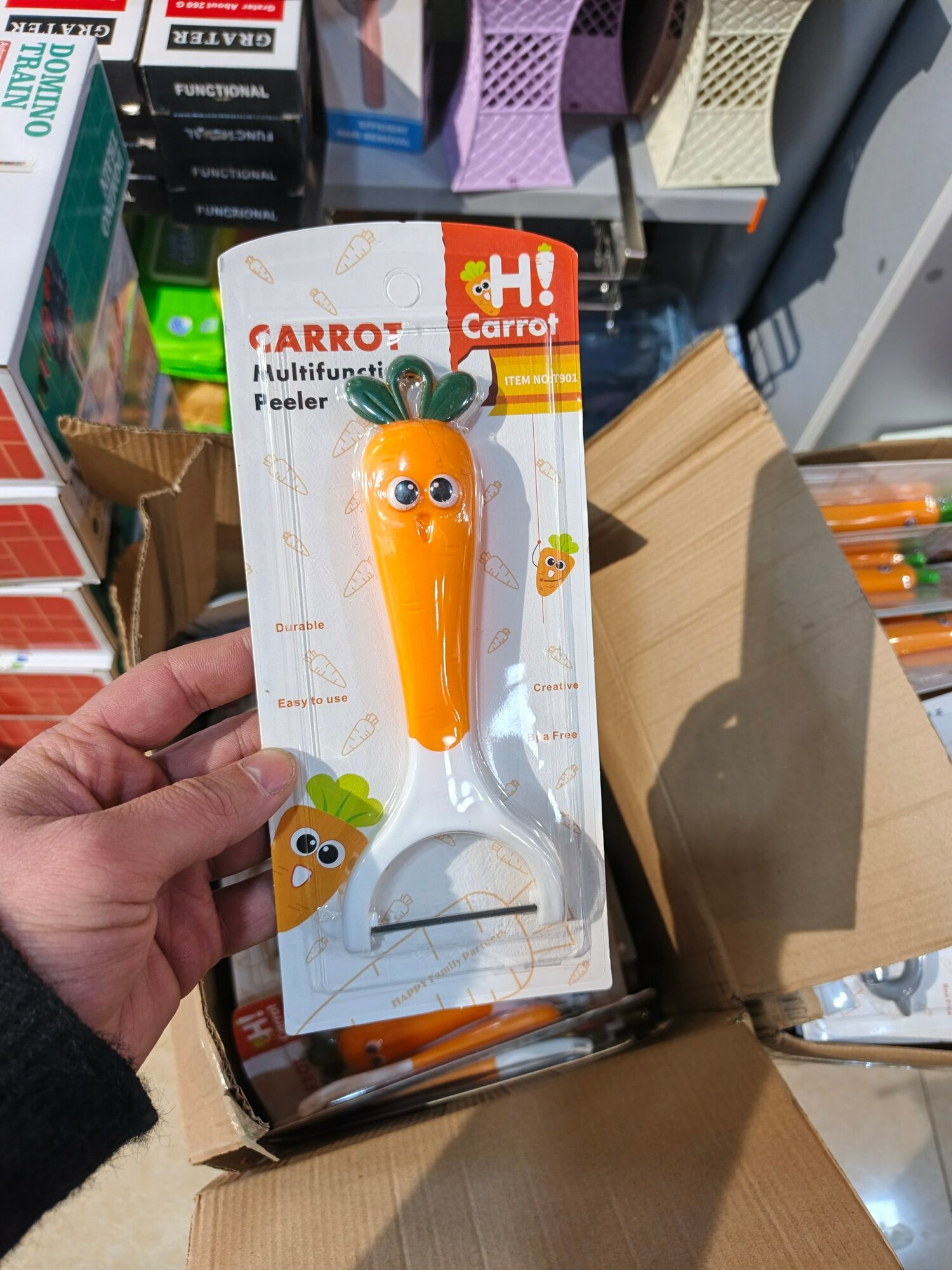 Многофункциональная овощечистка «Морковка», ручной нож-пиллер для овощей и фруктов