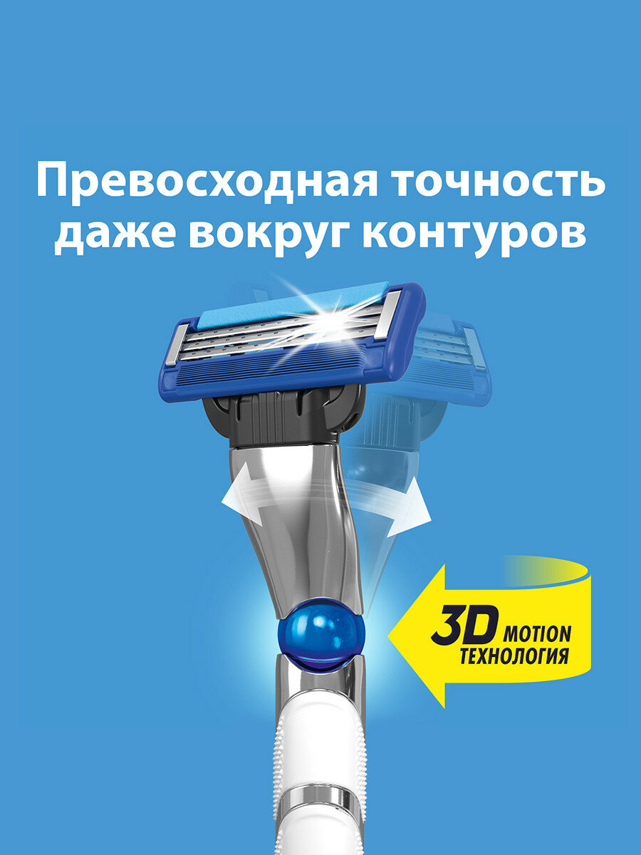 Бритвенный станок Gillette Mach 3 Turbo мужской с 3 лезвиями, 2 кассеты — фото 1