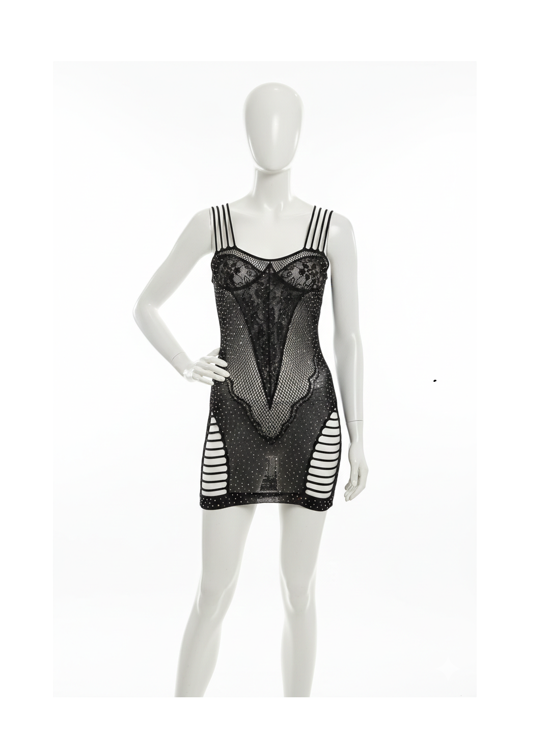 Пеньюар , размер СТАНДАРТ, черная — фото 1