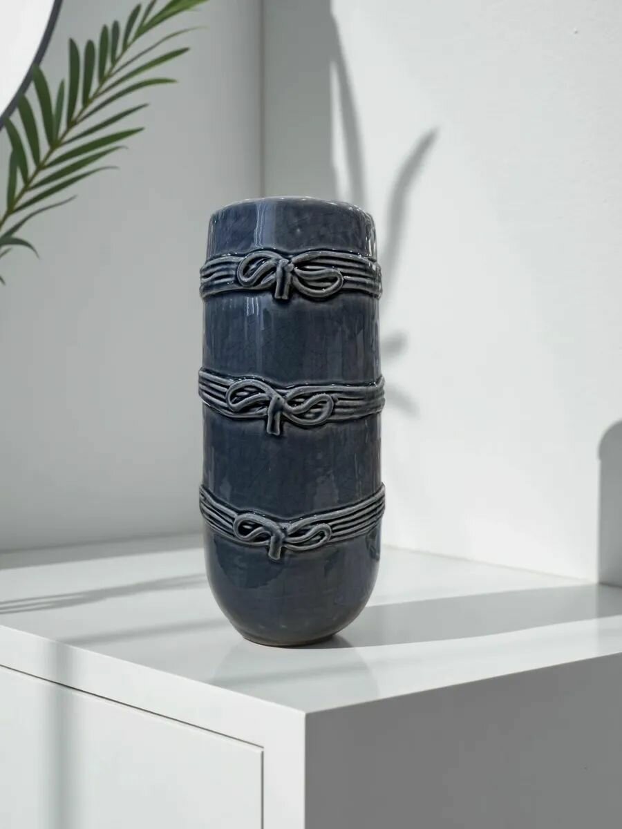 Ваза керамическая, размер 13*13*27см, настольная, интерьерная