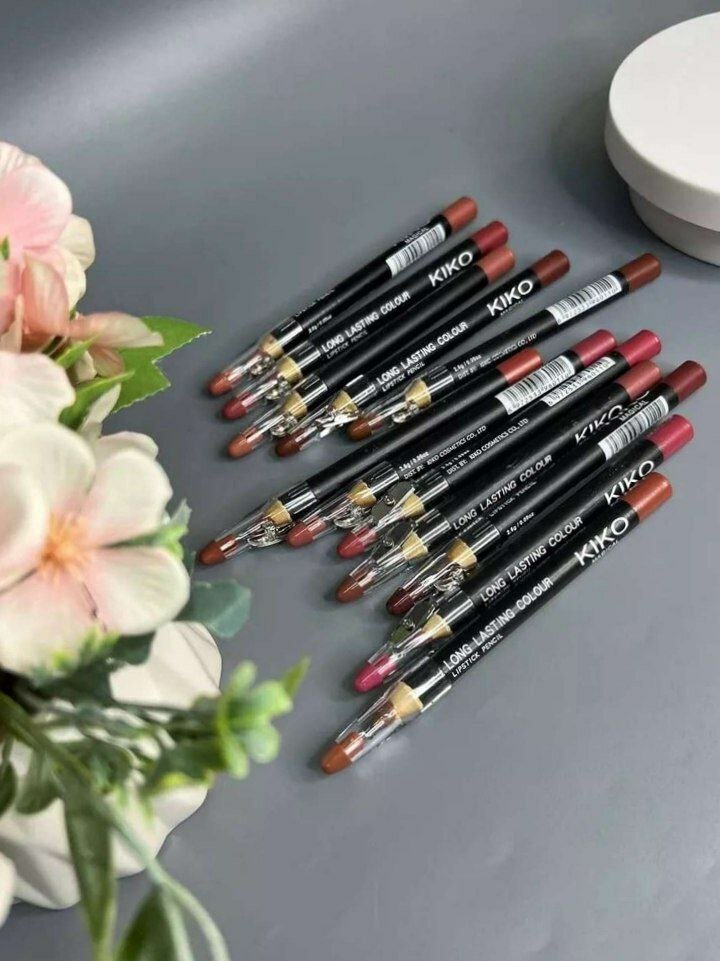 Профессиональный контурный карандаш для губ KIKO – Long Lasting Lip Contour Pencil, мягкая текстура, высокая стойкость, чёткий контур