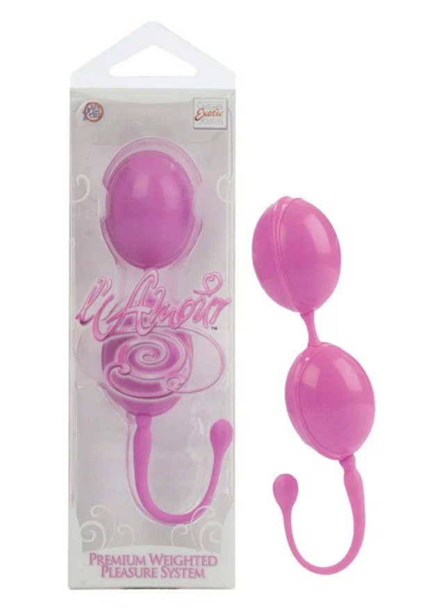 Шарики вагинальные California Exotic Novelties L'Amour с смещенным центром тяжести, розовые