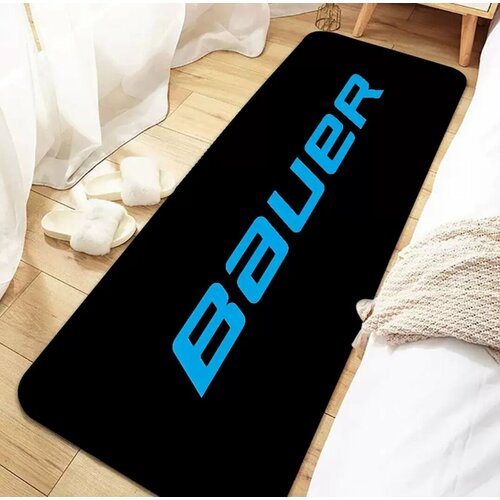 Коврик хоккейный бауер BAUER, 40x60 см, черно/голубой