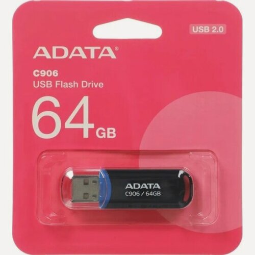Изображение товара USB флешка Adata 64Gb C906 black USB 2.0