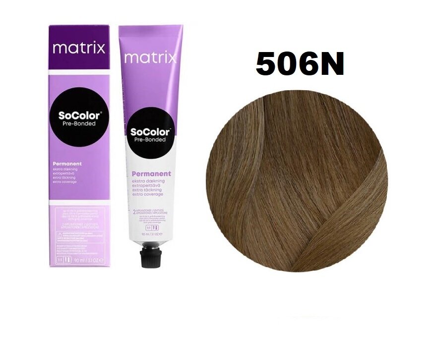 Matrix краска Socolor Pre-Bonded 506N темный блондин 100% покрытие седины 90 мл Матрикс