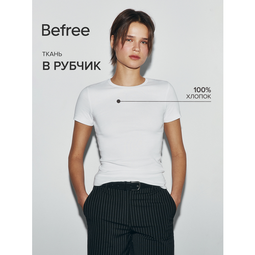 фото Футболка befree basic, размер l, белый