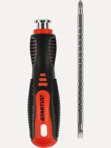 Изображение товара Отвертка двухсторонняя комбинированная магнитная PH1/SL5 100 мм STARTUL Master (ST3094-1)