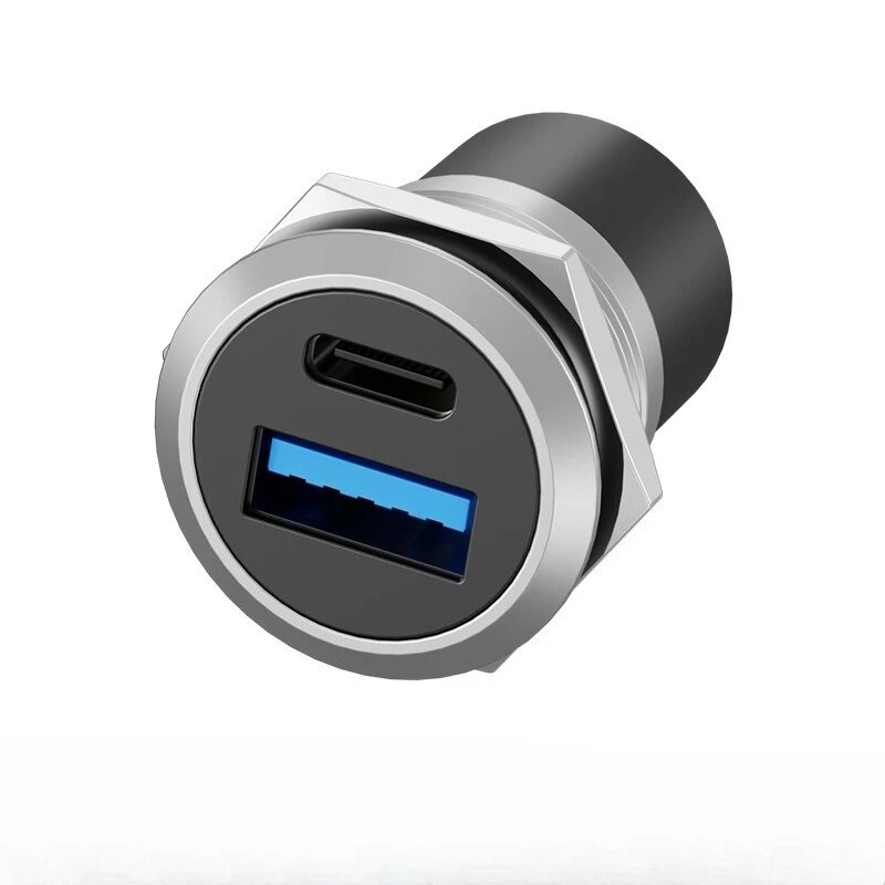 Модуль USB Type-C и USB 3.0, серебристый