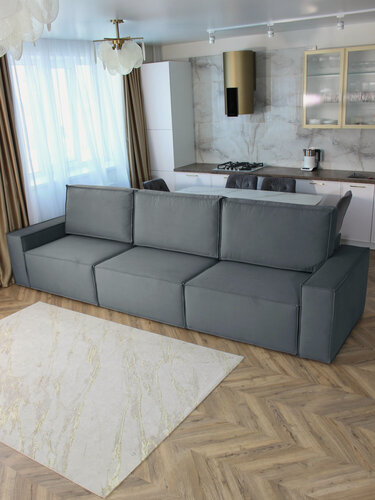 Изображение товара Диван-кровать Forrest Конер серый, механизм выкатная Еврокнижка, 350х109х65 см