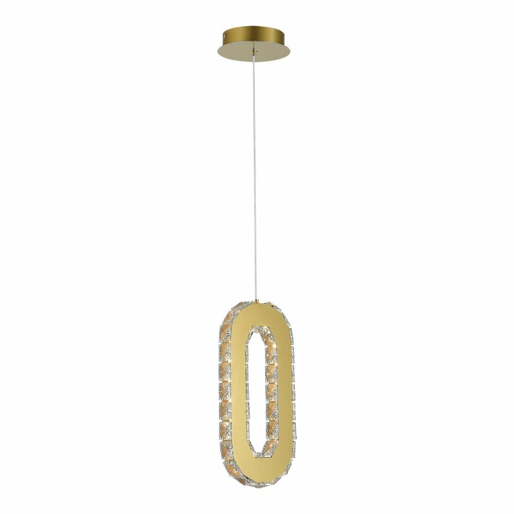 SL6506.203.01 Светильник подвесной ST-Luce Золотистый/Золотистый, Прозрачный LED 1*9W 3000K.