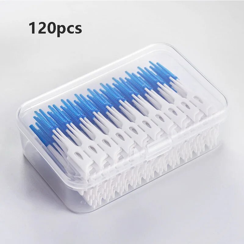Межзубные щетки RUZOFO из силикона 200 шт. C623-blue 120Pcs
