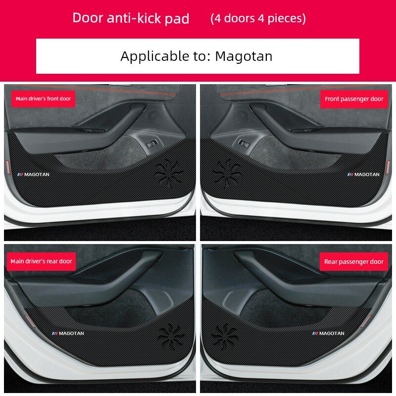 Коврик для дверей Volkswagen Magotan B9 2024 с логотипом, набор из 4 шт. для всех 4 дверей, премиум защитная виниловая