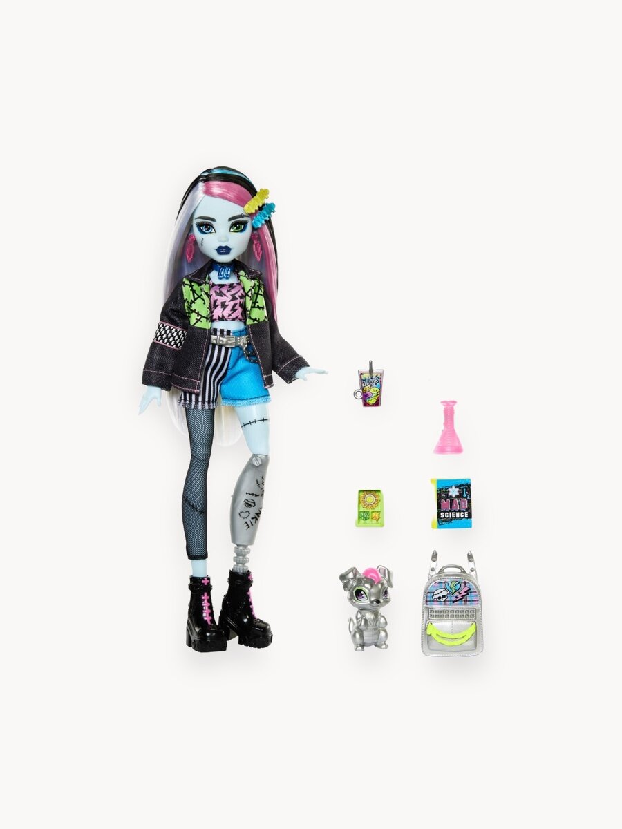 Кукла Monster High Core Refresh Frankie Stein Watzie HXH73, черный