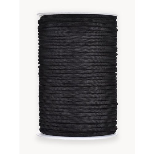 Прочный шнур из паракорда длина 100 м (цвет черный), военпро