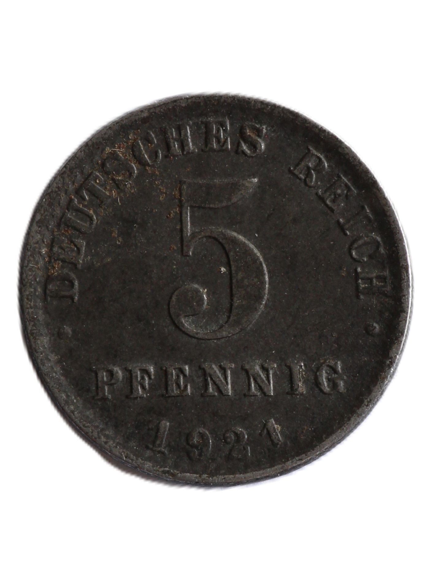 Подлинная монета 5 пфеннигов Германия 1921 года A